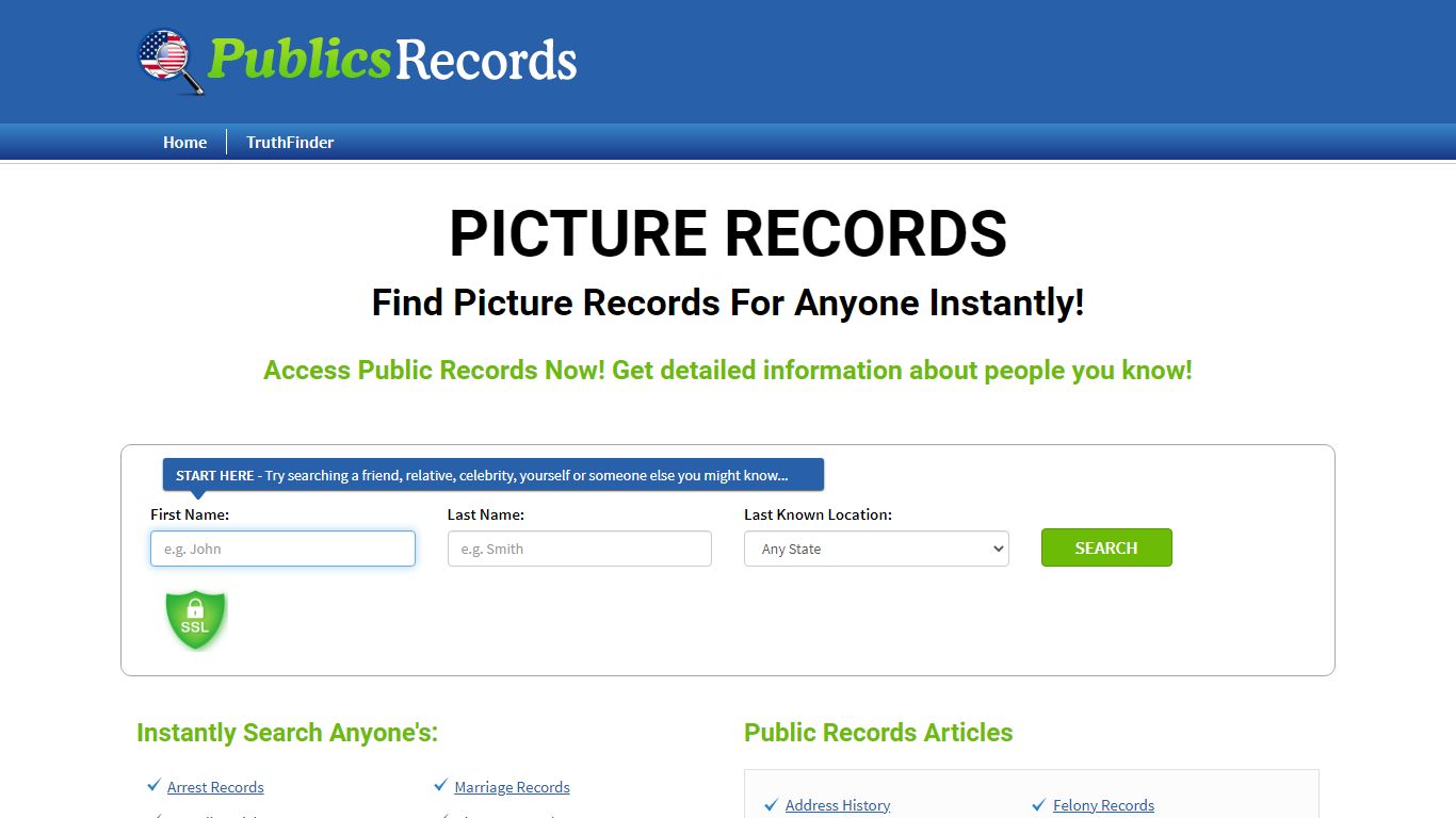 Find Picture Records For Anyone
